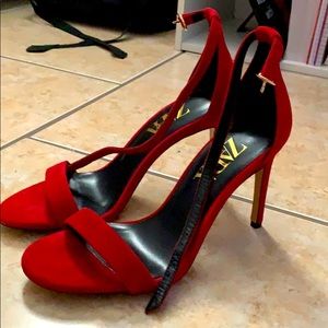 Red Zara high heels